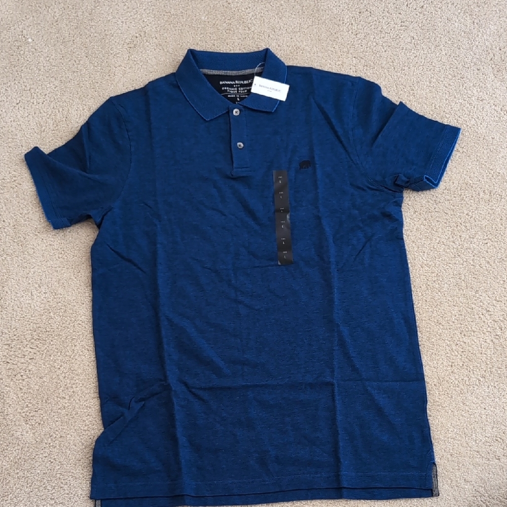 (Final Price)Banana Republic Blue Polo Shirt Classic Style